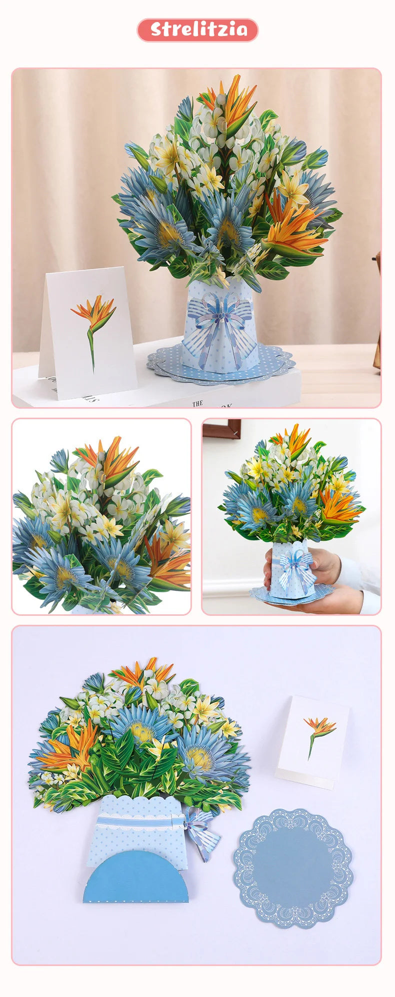 Cartão Pop Up Dia das Mães, Cartão de Dia das Mães da Filha, Pop Up Feliz Dia das Mães!