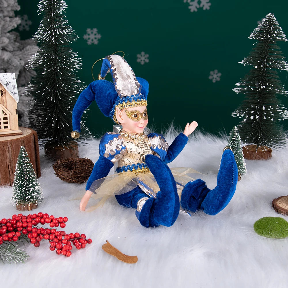 Fada do País das Maravilhas do Inverno de Natal, Grande - 45cm, Palhaço de Natal Decorativo
