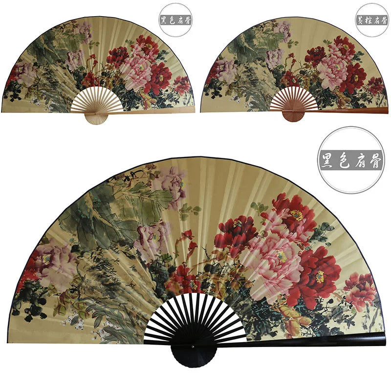 Grande Leque Pendurado, Decoração de Parede de Fundo, Leque Pendurado Artesanal