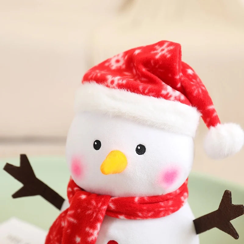 Boneco Natal Boneco De Neve Enfeite Tecido 25cm e Boneco Neve para Árvore de Natal