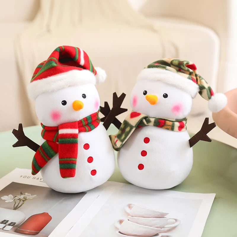 Boneco Natal Boneco De Neve Enfeite Tecido 25cm e Boneco Neve para Árvore de Natal