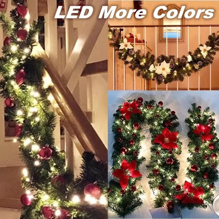 Guirlanda de Natal Decorativa, Guirlanda de Natal com Bengala, Enfeite para Árvore Natal