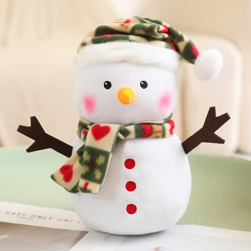 Boneco Natal Boneco De Neve Enfeite Tecido 25cm e Boneco Neve para Árvore de Natal