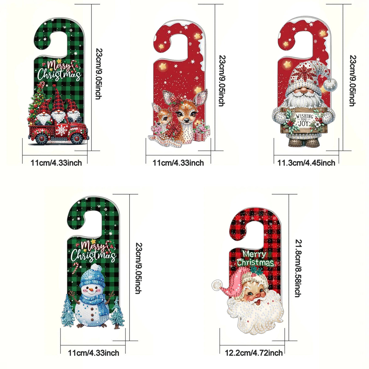 Placa Decorativa Acrílico Presente Natal 1 Peça/Conjunto Suporte para Pingente com Pedra