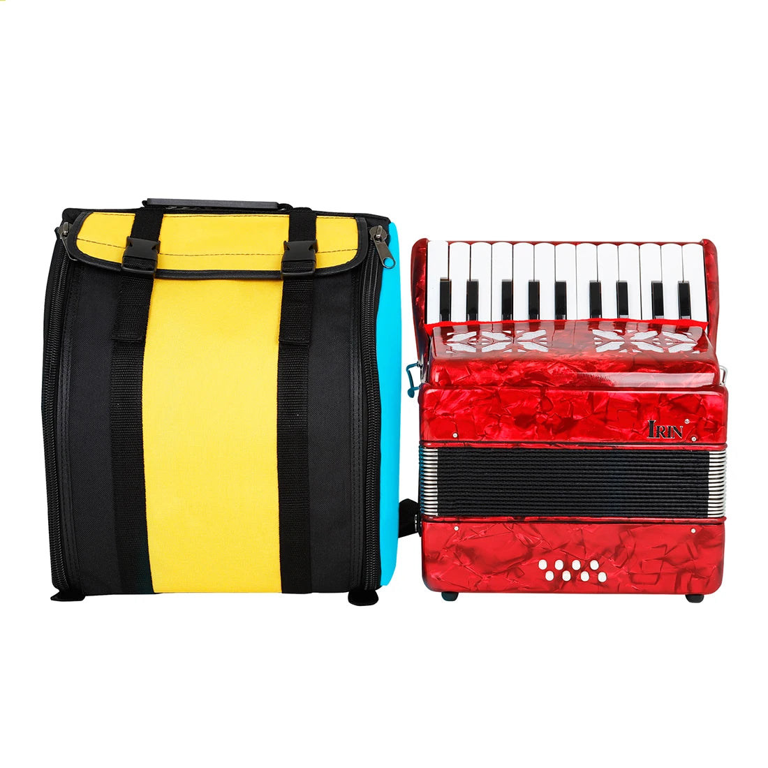 Acordeão, Acordeão DE Piano DE 22 Teclas para Crianças, Acordeão 8 Baixos (Céu azul)