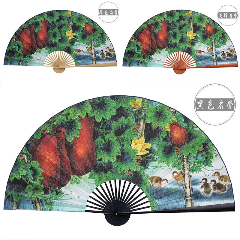 Grande Leque Pendurado, Decoração de Parede de Fundo, Leque Pendurado Artesanal