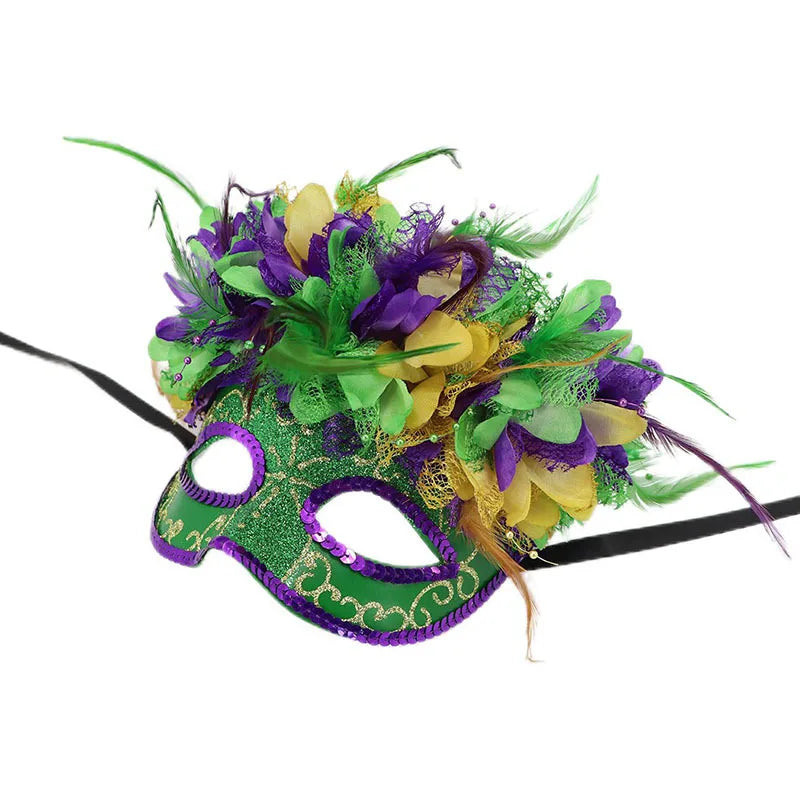 Carnaval com Plumas e Glitter nas Cores do Carnavalesco (Roxo, Verde e Dourado), Plumas Artificiais Coloridas