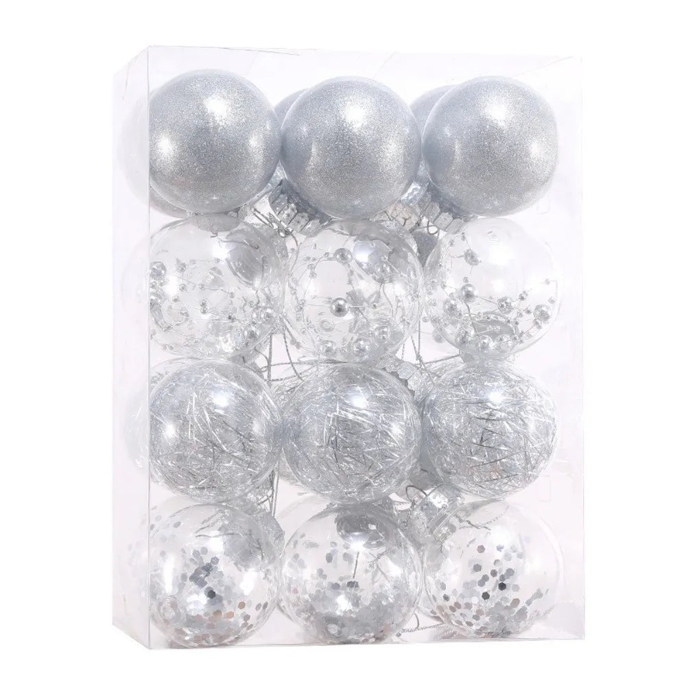 kits de Bolas Natal Inquebráveis (Geralmente com 24 Unidades de 4 cm), Feitas de Plástico Resistente