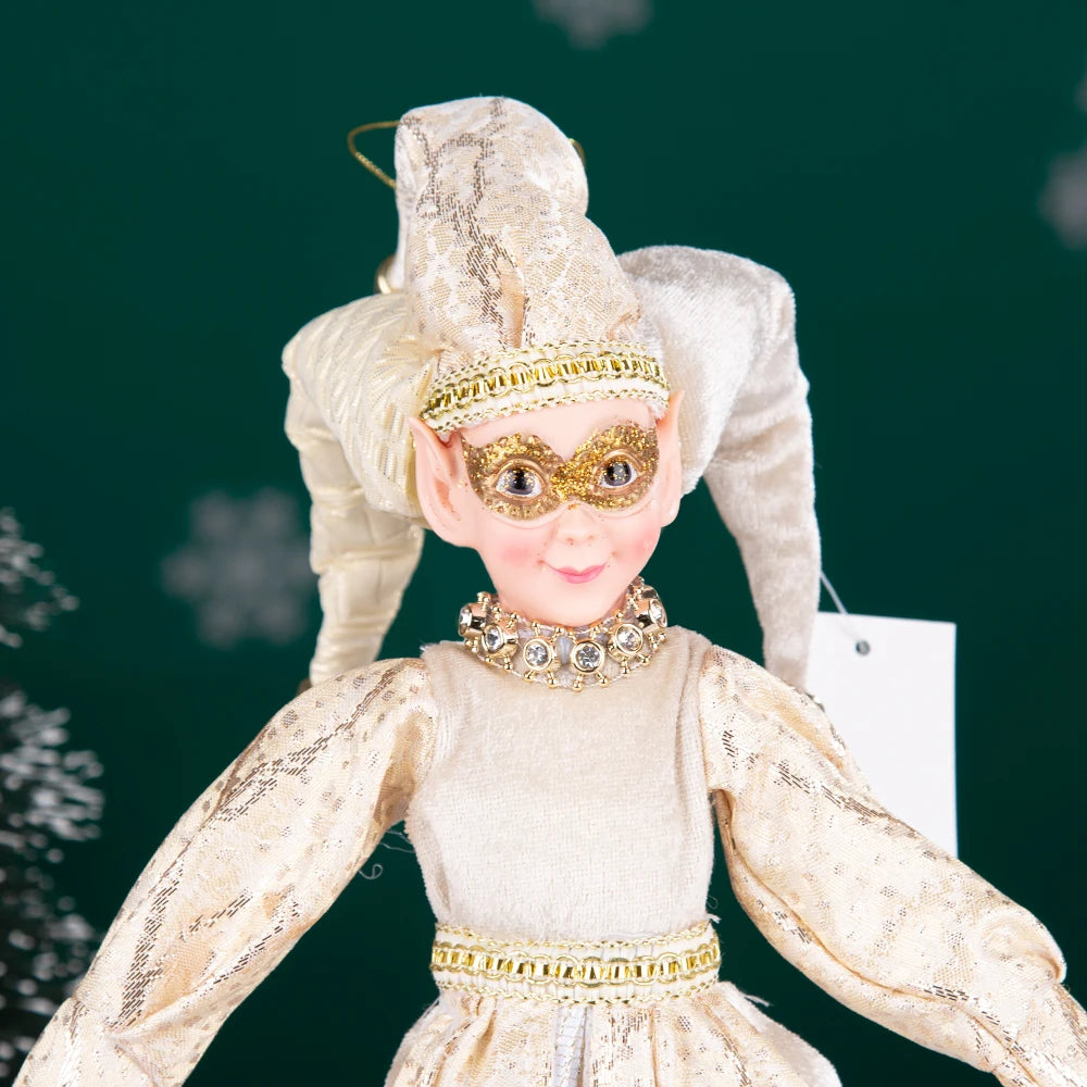 Fada do País das Maravilhas do Inverno de Natal, Grande - 45cm, Palhaço de Natal Decorativo