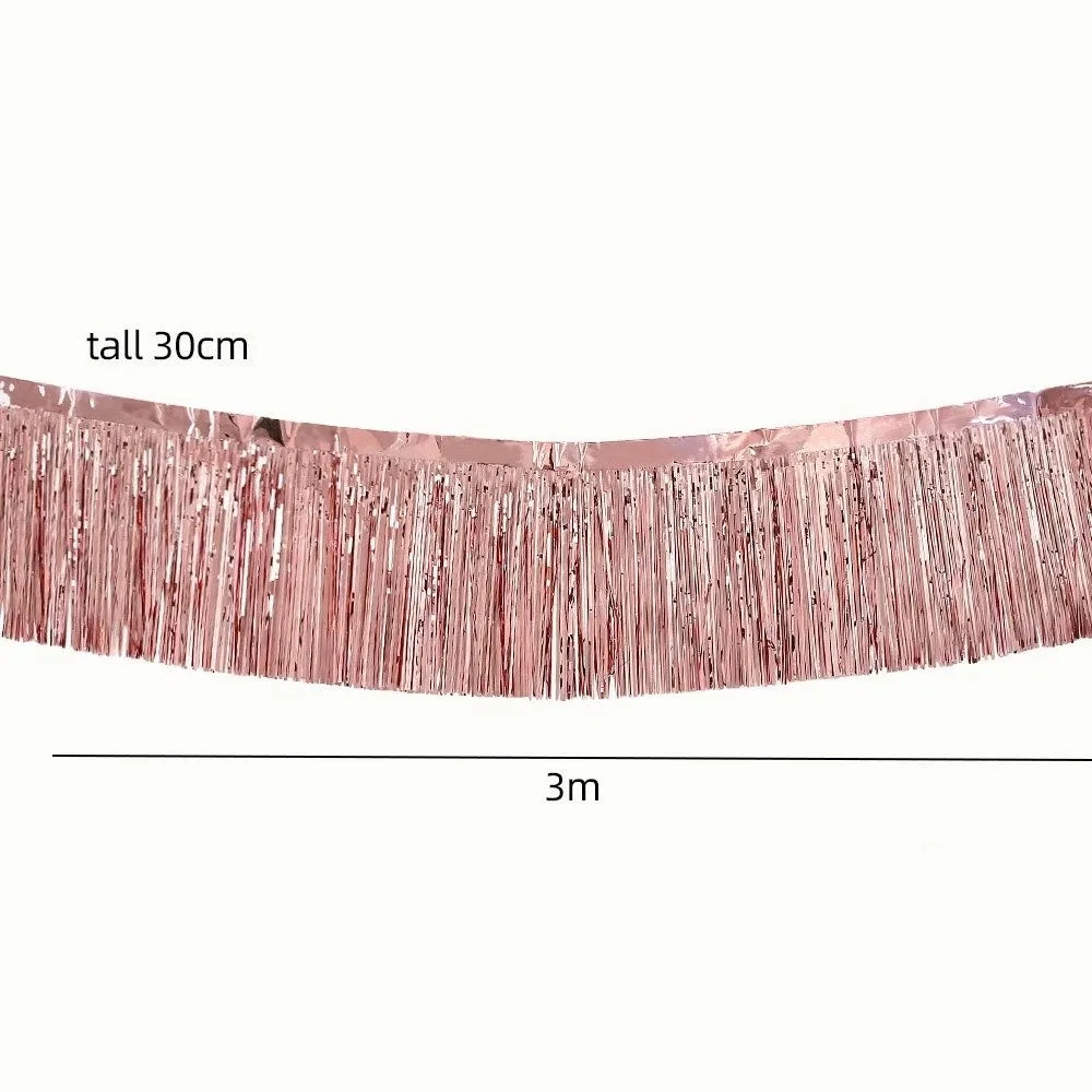 Cortina Laser Decorações flutuantes de desfile de glitter de 3,5 m trailer, guirlanda alumínio