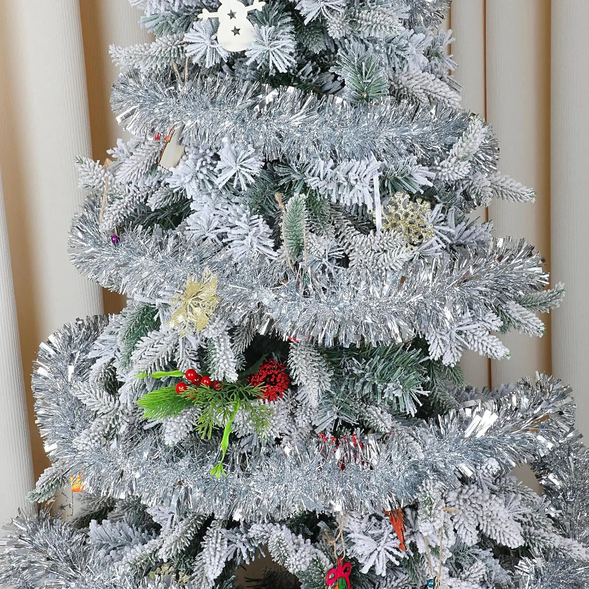 Guirlanda Colorida de Natal 15 jardas (45 pés) comprimento comercial grosso papel alumínio