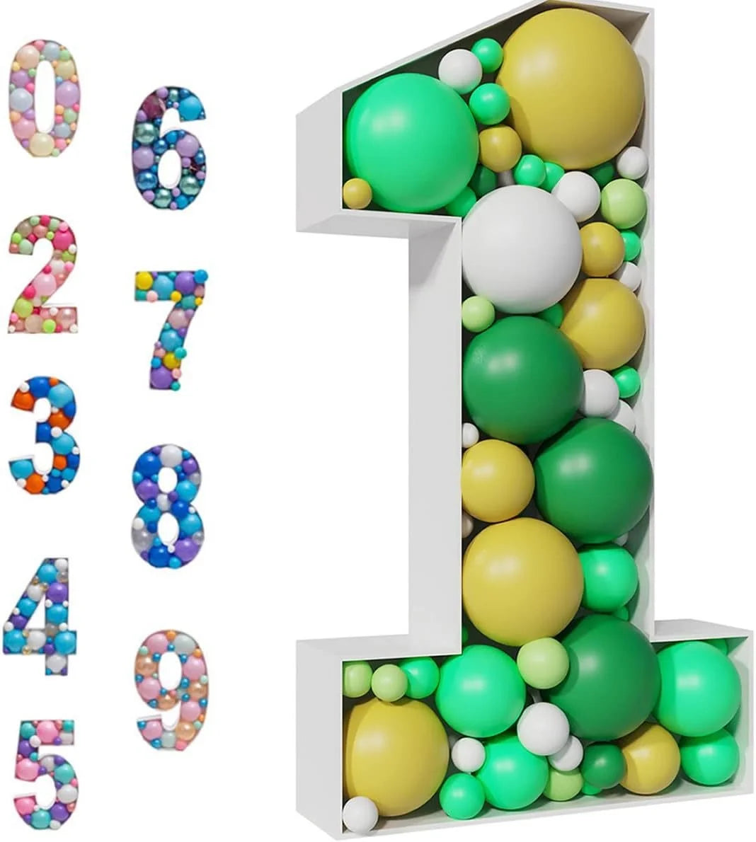 Letras Gigante Moldura para balões, moldura de mosaico de 73 cm, balões reutilizáveis