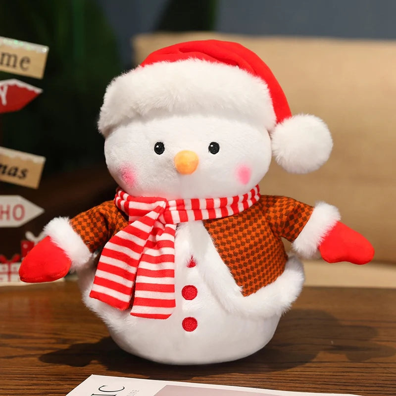 Boneco Natal Boneco De Neve Enfeite Tecido 25cm e Boneco Neve para Árvore de Natal