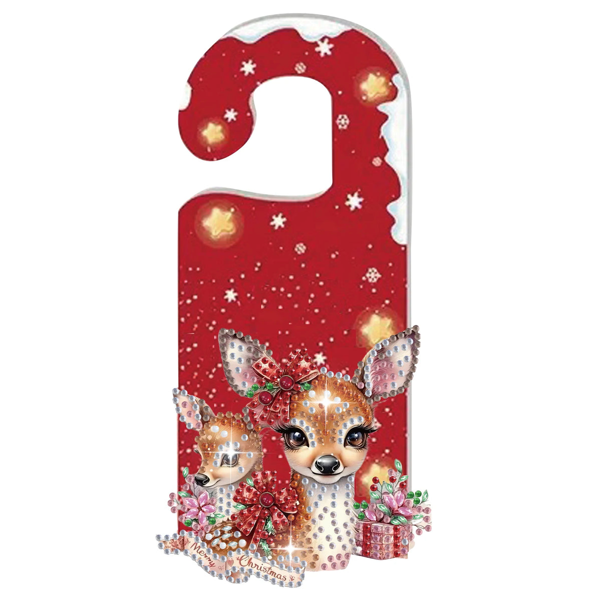 Placa Decorativa Acrílico Presente Natal 1 Peça/Conjunto Suporte para Pingente com Pedra