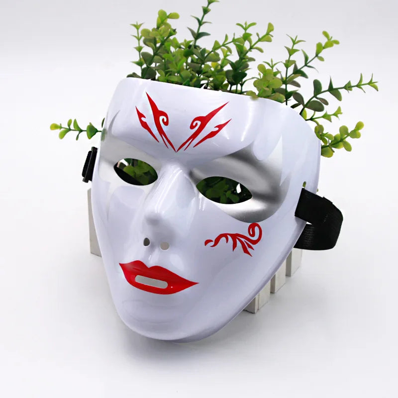 Máscaras de Dança de Rua (Passo Fantasma Dance / Hip Hop) Feitas de Plástico Leve, Usadas para Festas e Cosplay