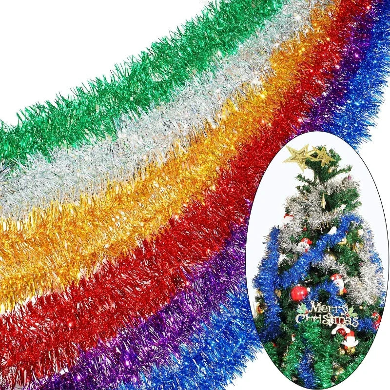 Guirlanda Colorida de Natal 15 jardas (45 pés) comprimento comercial grosso papel alumínio