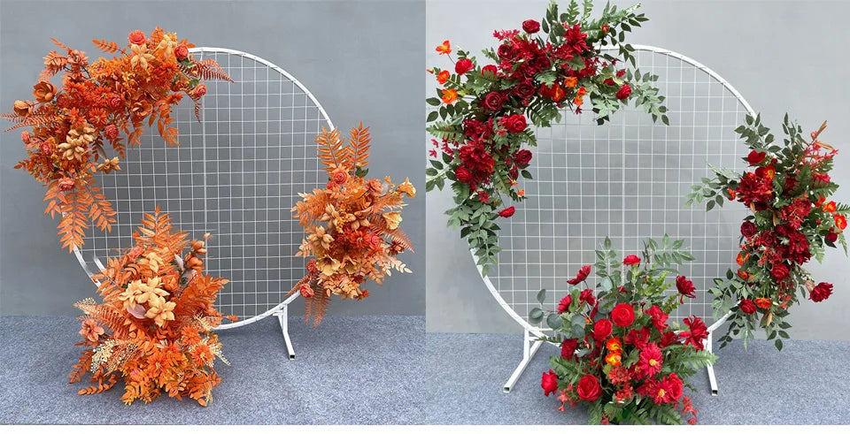 Flores Kit de flores artificiais de arco de casamento amarelo limão e branco, recepção flores