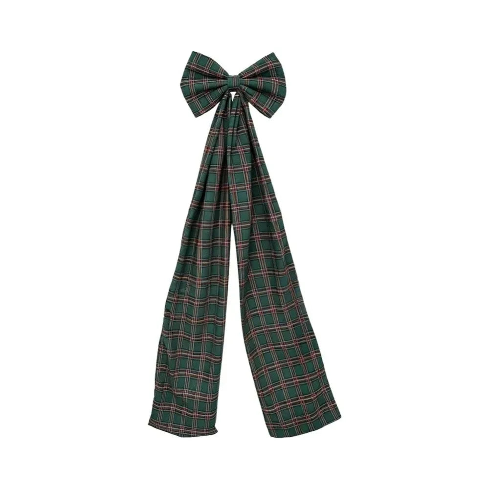 Laço Vermelho Gigante para Shopping, Laços Decorativos de Natal Grandes Fitas Longas Estilo Tartan ou Xadrez