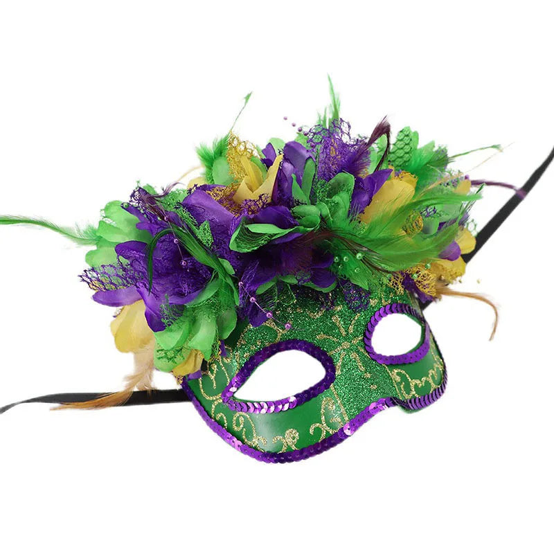Carnaval com Plumas e Glitter nas Cores do Carnavalesco (Roxo, Verde e Dourado), Plumas Artificiais Coloridas