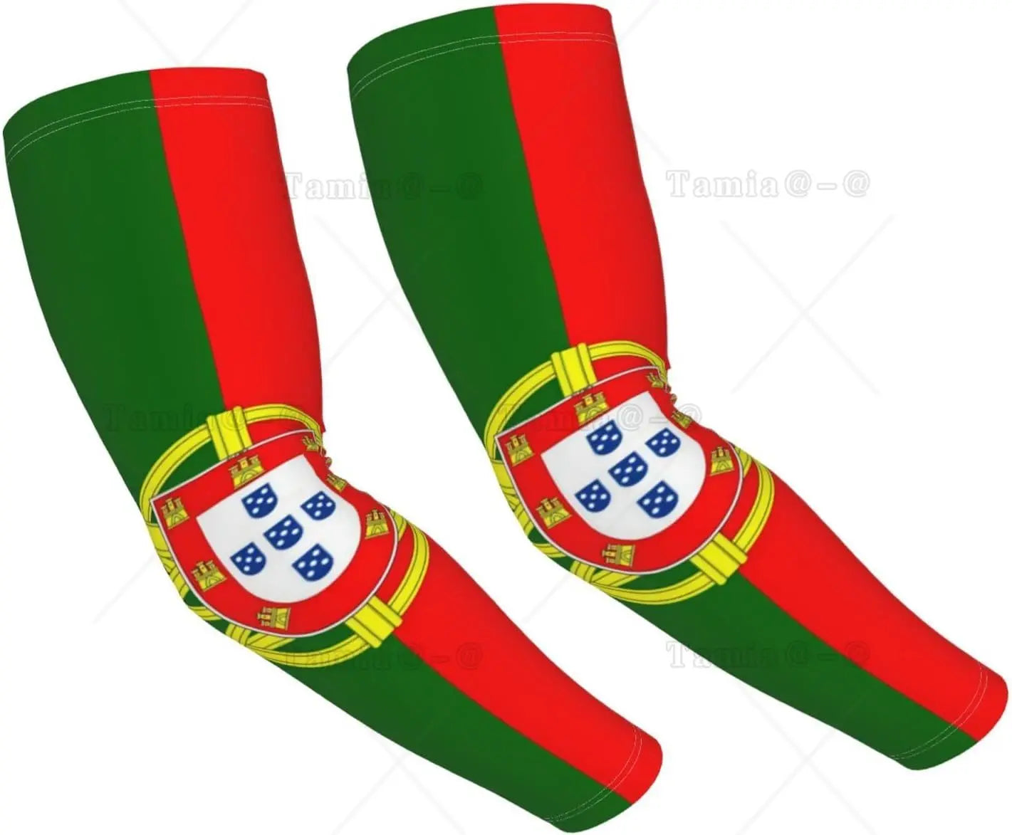 Mangas refrescantes com a bandeira da Brasil, proteção solar, homens e mulheres, ideais