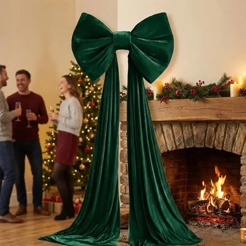 Laço Vermelho Gigante para Shopping, Laço Decorativo Gigante de Veludo Preto, Vermelho, Rosa, Branco
