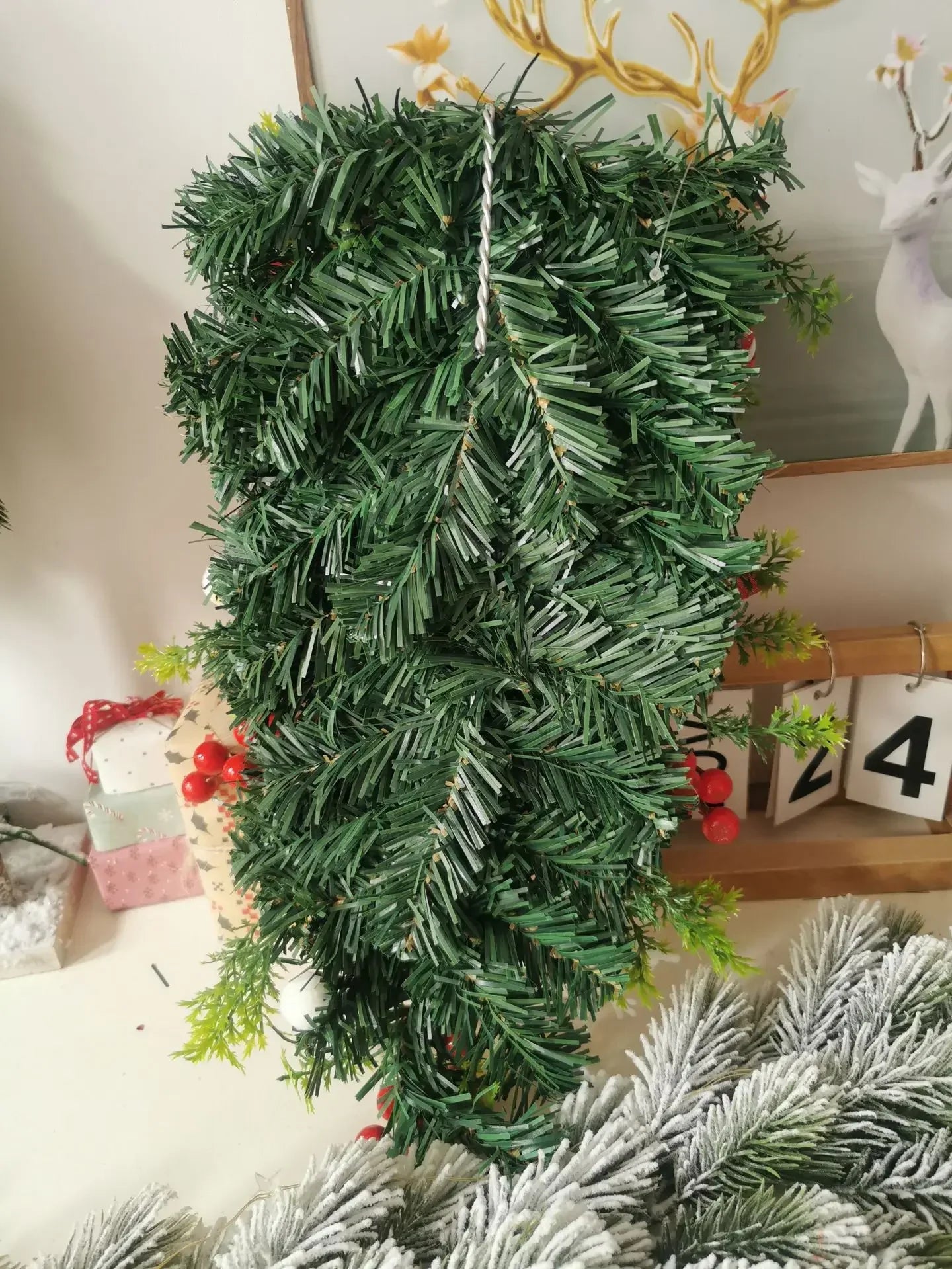 Guirlanda de bengala de doces, guirlanda de decoração de Natal