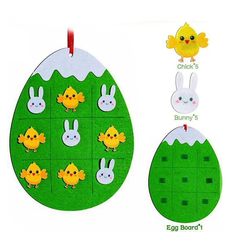 Kit de Artesanato Coelho para Crianças - Educativo de Feltro para Fazer Coelho de Desenho
