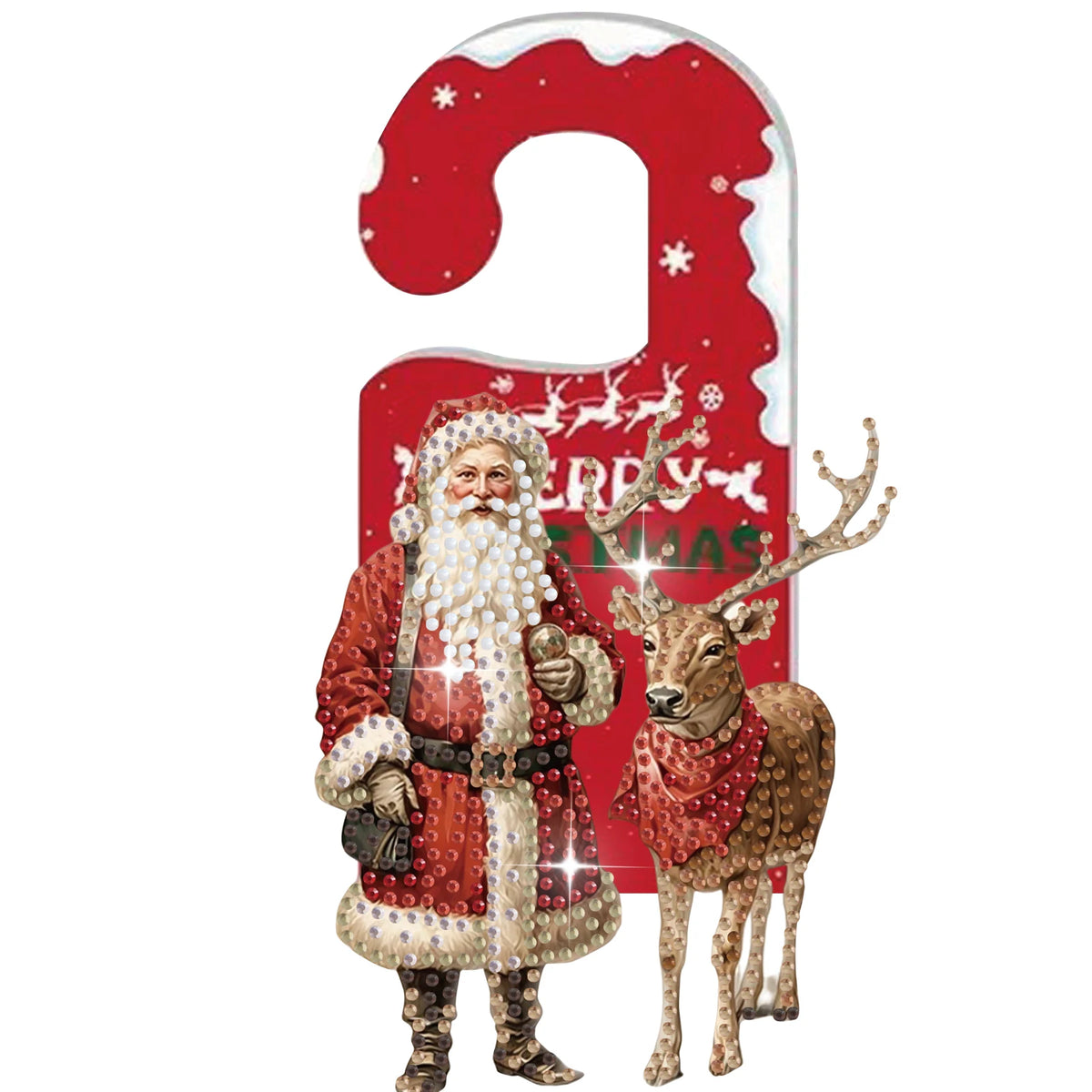 Placa Decorativa Acrílico Presente Natal 1 Peça/Conjunto Suporte para Pingente com Pedra