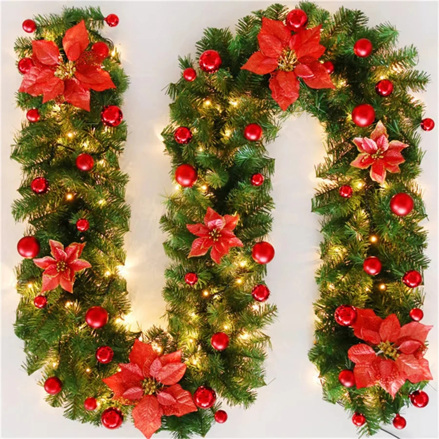Guirlanda de Natal Decorativa, Guirlanda de Natal com Bengala, Enfeite para Árvore Natal