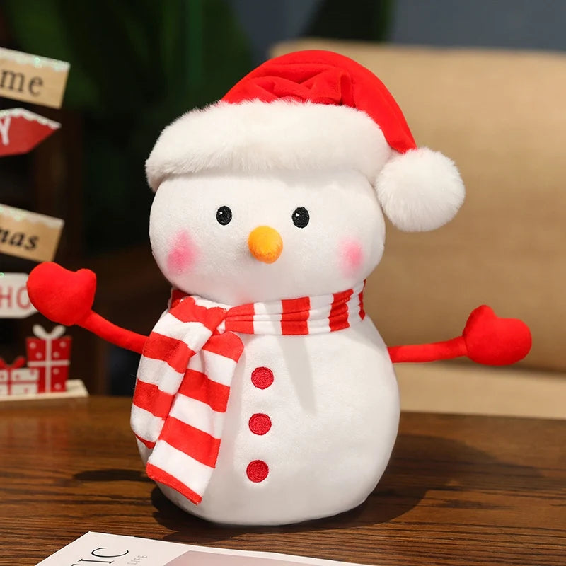 Boneco Natal Boneco De Neve Enfeite Tecido 25cm e Boneco Neve para Árvore de Natal