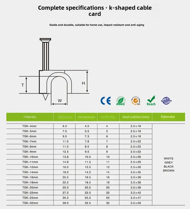 Grampo Para Fios, 6,0 Mm2, e Grampo para fios, 6,0 mm², redondo