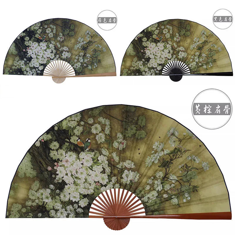 Grande Leque Pendurado, Decoração de Parede de Fundo, Leque Pendurado Artesanal