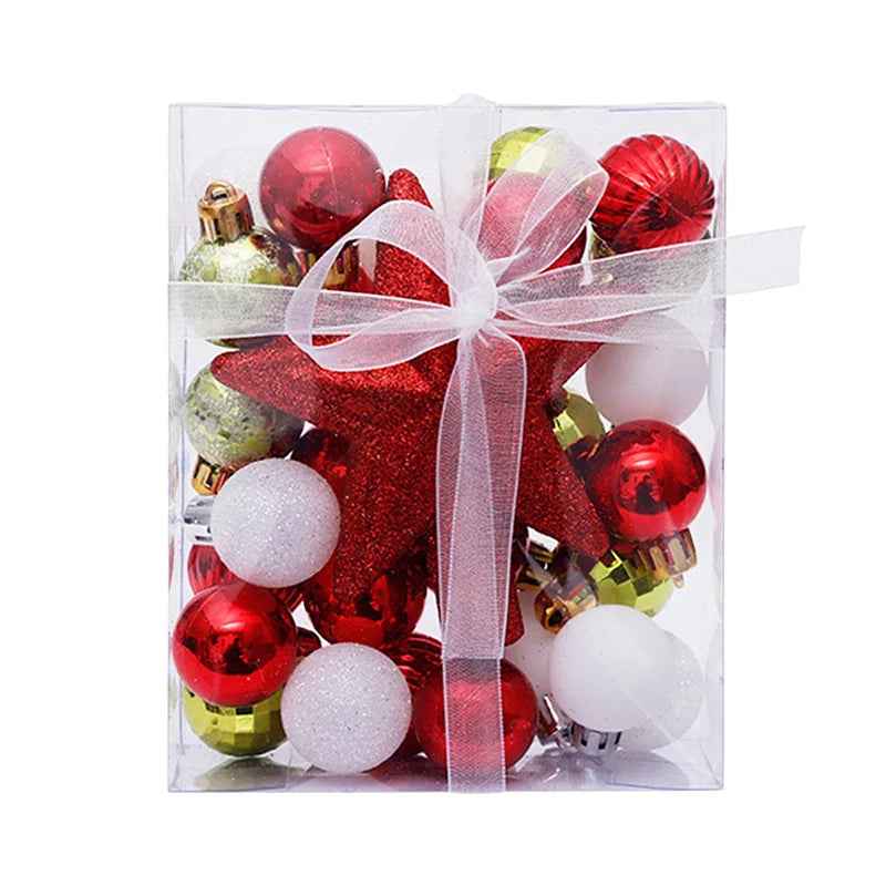 Kit Bolas de Natal Pingente 30 Peças Enfeites de Bola de Natal, Enfeites Pendurados Verdes