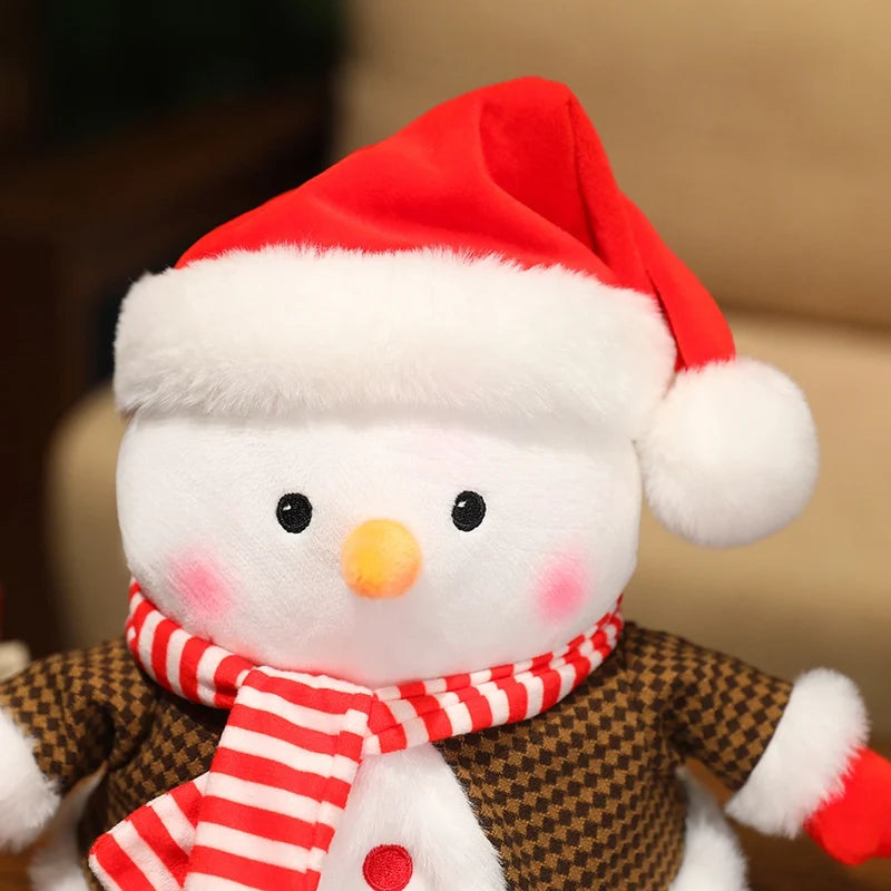 Boneco Natal Boneco De Neve Enfeite Tecido 25cm e Boneco Neve para Árvore de Natal