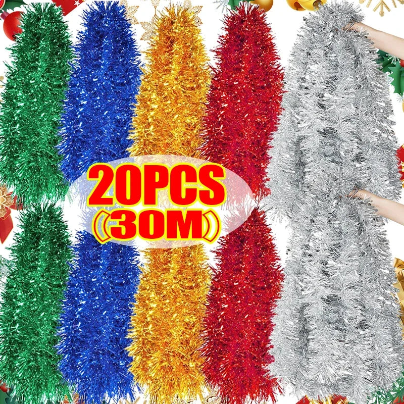 Guirlanda Colorida de Natal 15 jardas (45 pés) comprimento comercial grosso papel alumínio