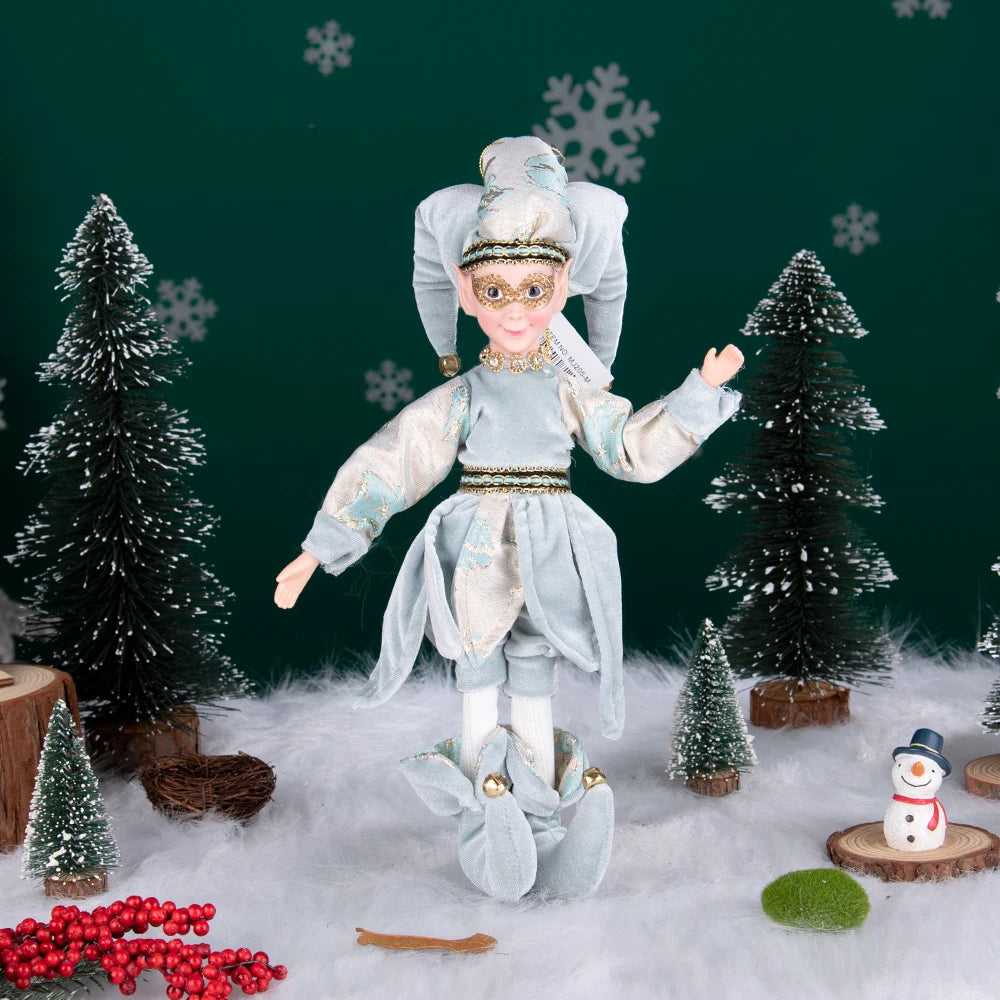 Fada do País das Maravilhas do Inverno de Natal, Grande - 45cm, Palhaço de Natal Decorativo