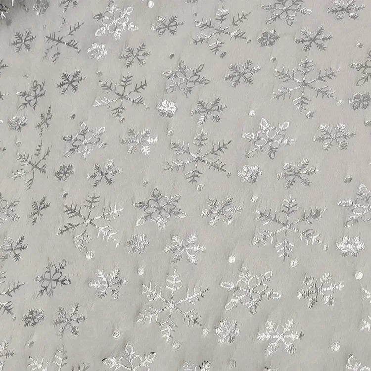Toalha Estampa de Flocos Neves 40 Formas de Usar Árvore Natal, Saias, Capas de Almofada e 100% Poliéster