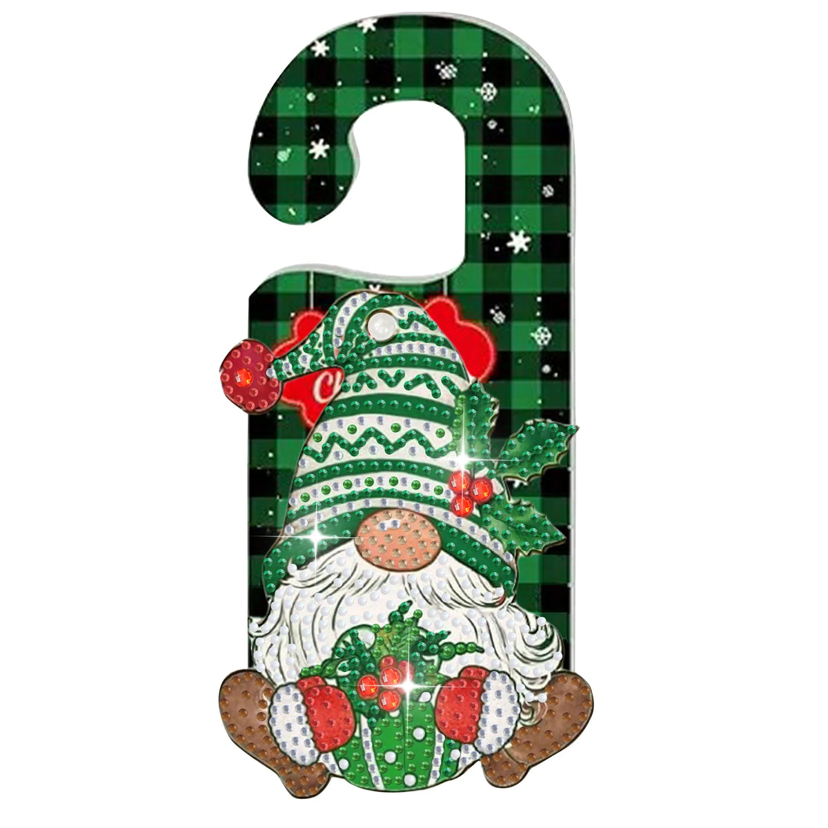 Placa Decorativa Acrílico Presente Natal 1 Peça/Conjunto Suporte para Pingente com Pedra