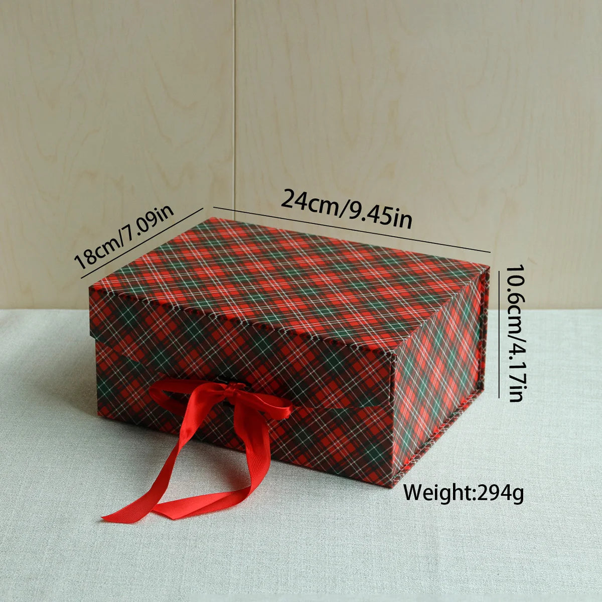 Caixa de Presente Dobrável de Natal em Papel Rígido com Tampa Caixa de Presente de Natal
