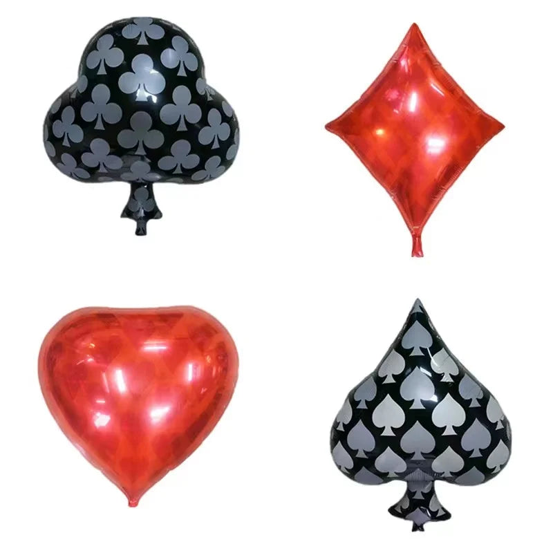 Decorações para Festas com Tema de Cassino, Kit de Arco de Balões Tema de Cassino