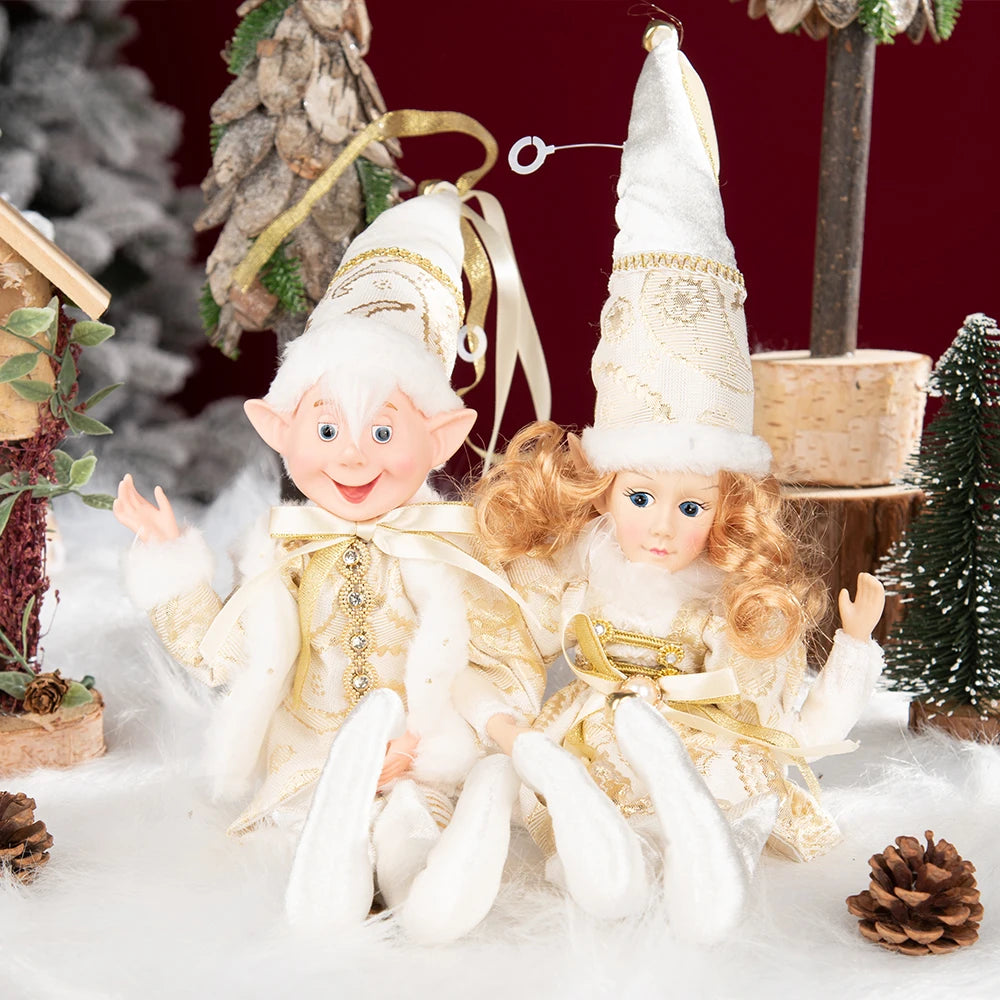 Bonecos de Elfo de Natal, 45cm Macios e Adoráveis enfeites Árvore de Natal Elfos Árvore Natal