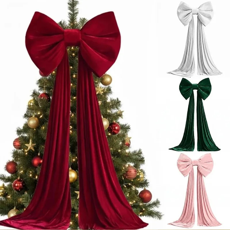 Laço Vermelho Gigante para Shopping, Laço Decorativo Gigante de Veludo Preto, Vermelho, Rosa, Branco