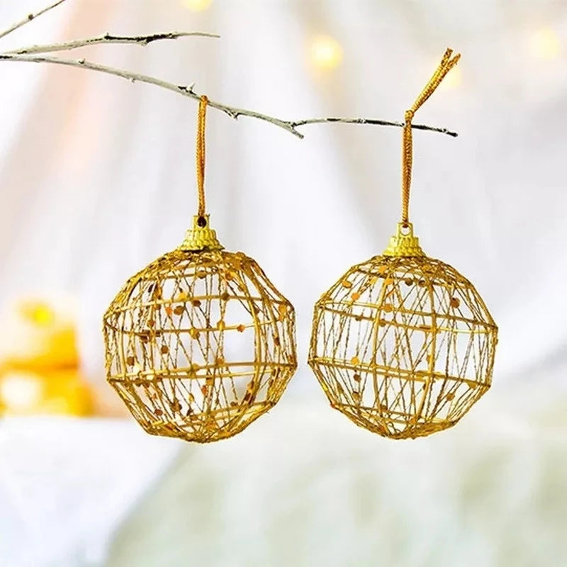Bolas de Natal Decorativas Exibição Artesanal 5 cm E 6cm
