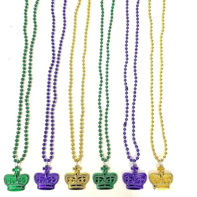 Colares de Miçangas Metálicas do Carnavalesco (Carnaval), usados festas, Desfiles e Fantasias nas Cores Roxo