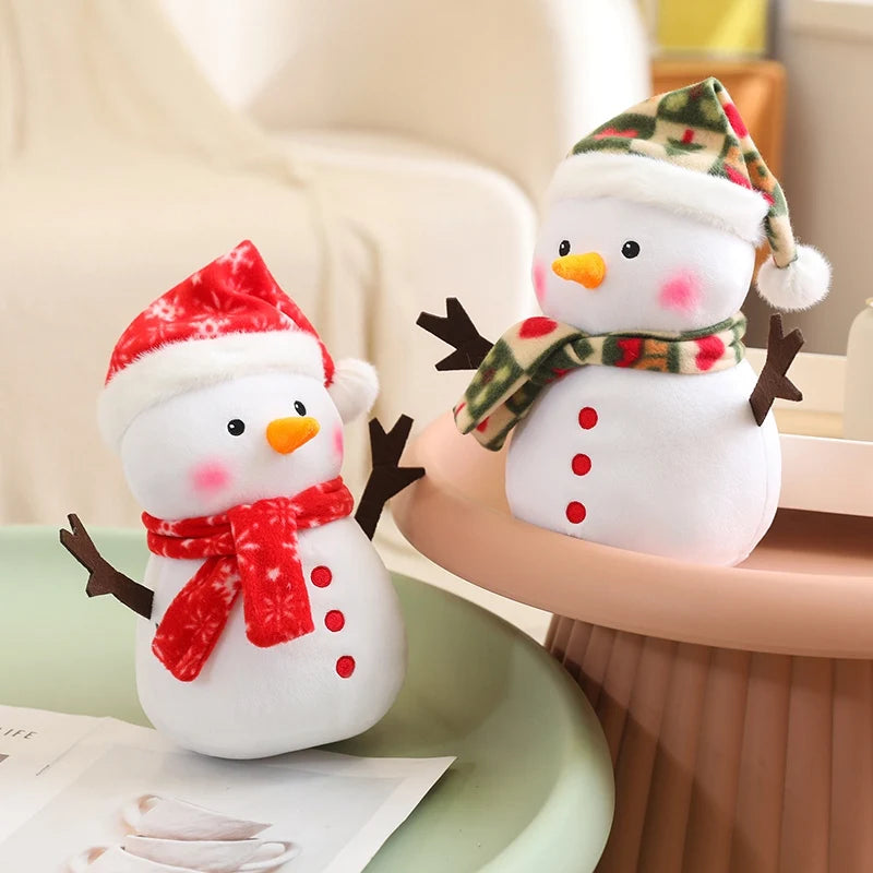 Boneco Natal Boneco De Neve Enfeite Tecido 25cm e Boneco Neve para Árvore de Natal