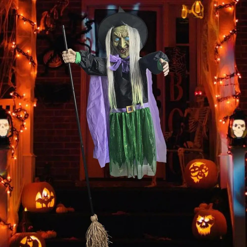Bruxinha Flutuante Halloween Decorações/Eventos Bruxa de Halloween Flutuante Animada