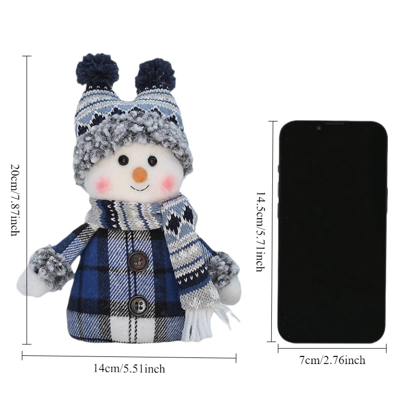 Boneca de boneco de neve de natal com chapéu decoração foto prop, presente crianças