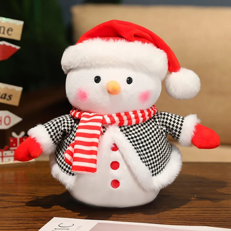 Boneco Natal Boneco De Neve Enfeite Tecido 25cm e Boneco Neve para Árvore de Natal