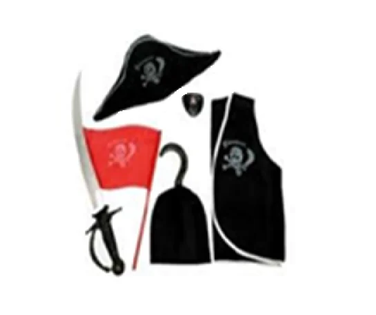 Conjunto de fantasia de pirata – acessórios para brincadeiras de papéis, fantasia