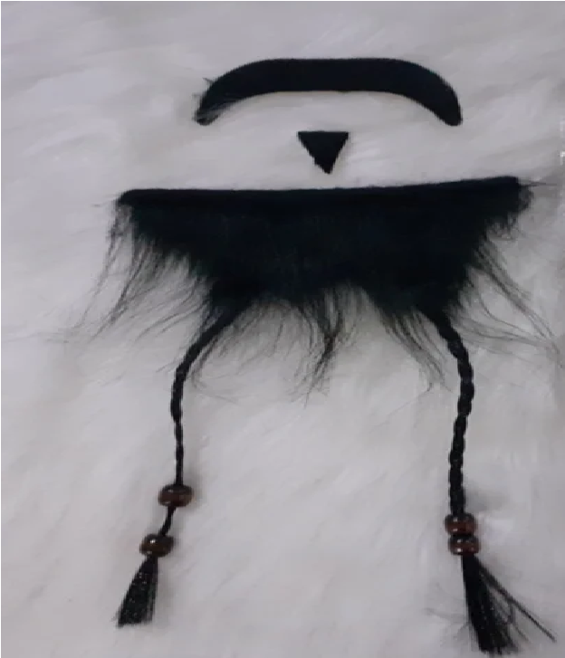 Barba de Pirata com trança e bigode